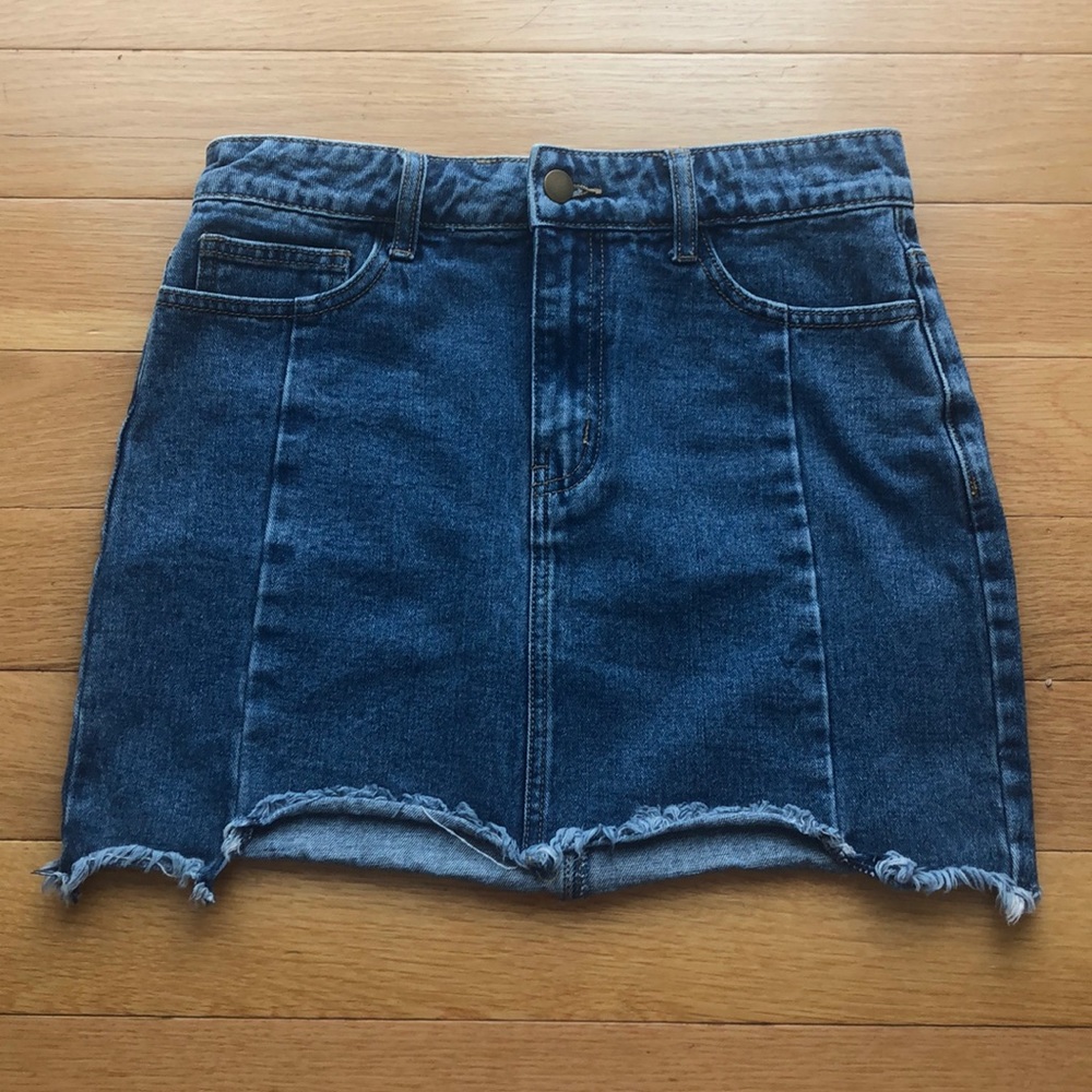 Forever 21 denim cutoff skirt